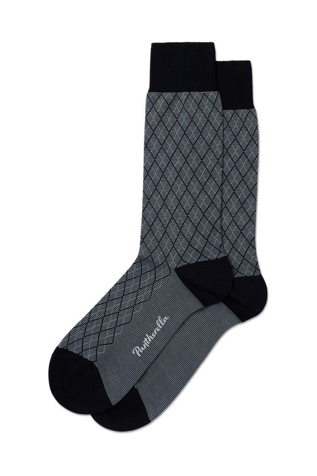 PANTHERELLA KINGSLEY MEN'S COTTON FIL D'ECOSSE SOCK - NAVY
