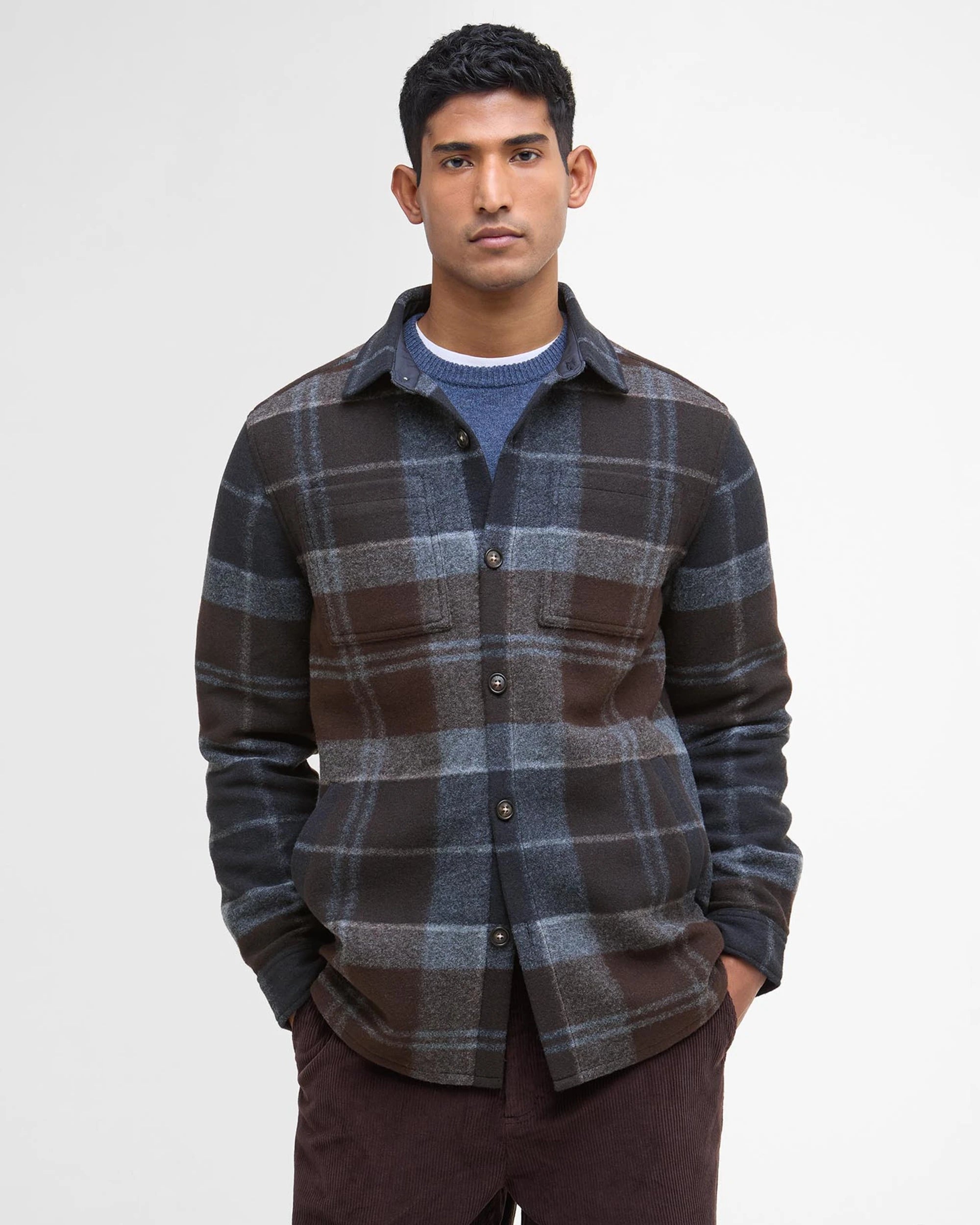 BARBOUR CHAPTER TAILORED MEN'S OVERSHIRT - MIDNIGHT OAK TARTAN
