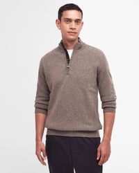 BARBOUR HOLDEN HALF ZIP MEN'S SWEATER - MILITARY MARL