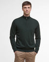 BARBOUR GAMLIN HALF-ZIP SWEATER - OLIVE