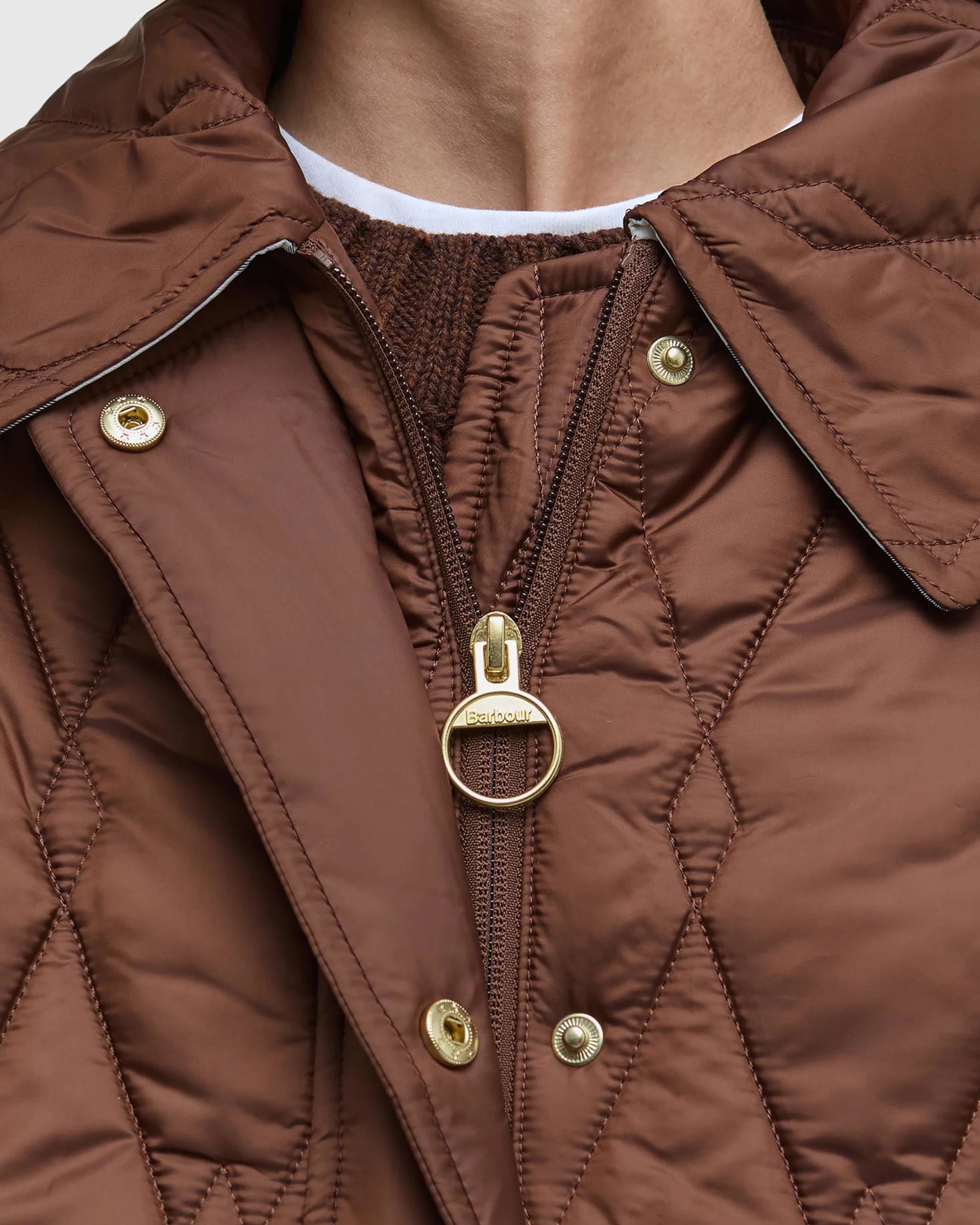 BARBOUR BERNADETTE WOMEN'S QUILTED JACKET - VICUNA/HESSIAN TARTAN