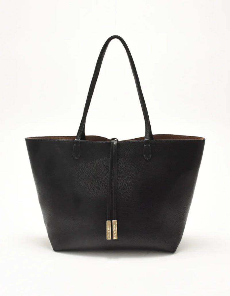 REMI/REID DEPARTURE REVERSIBLE TOTE BAG - BLACK/COPPER – Button Down SF