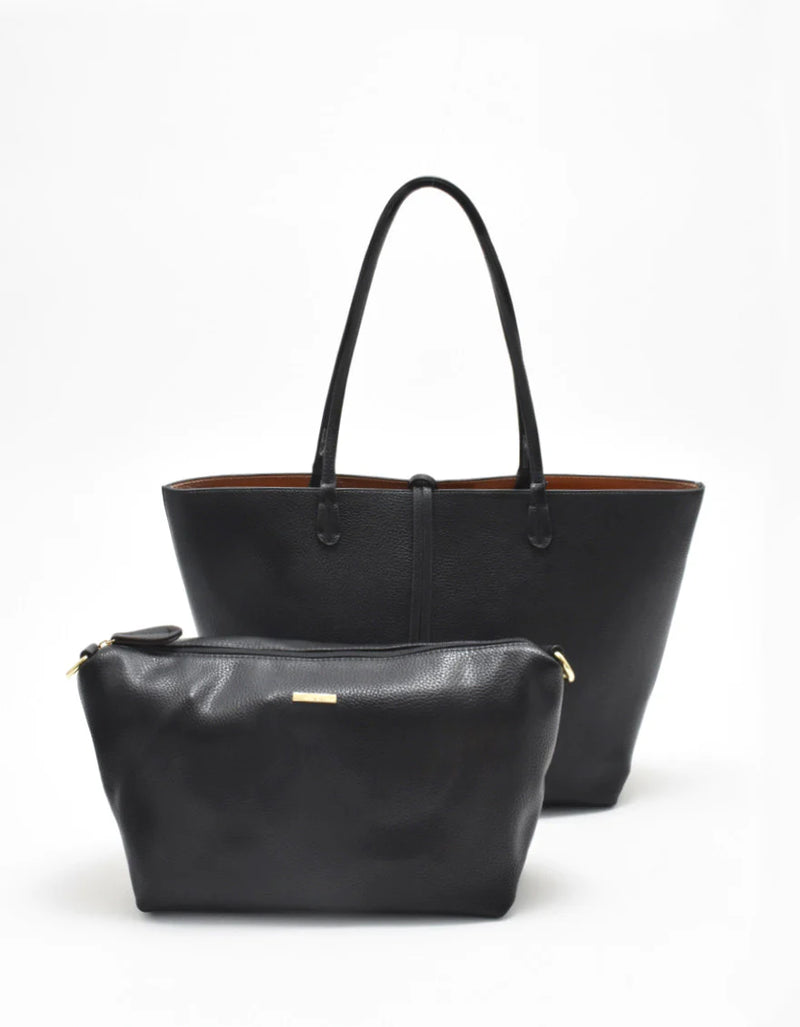 REMI/REID DEPARTURE REVERSIBLE TOTE BAG - BLACK/COPPER