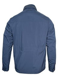 Button Down SF navy blue PAUL & SHARK Typhoon Platinum field jacket with stand-up collar and utility pockets.