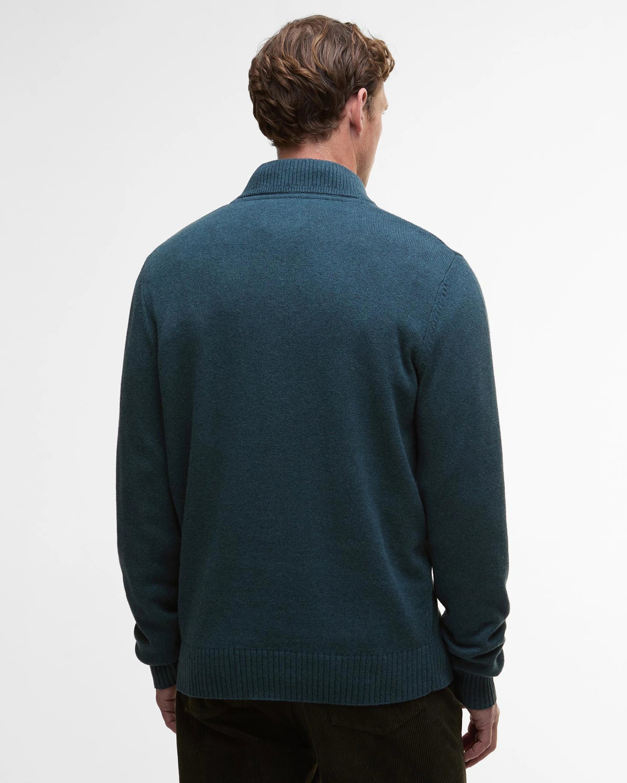 BARBOUR KELSON HALF-ZIP SWEATER - MALLARD GREEN