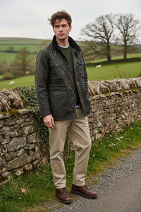 BARBOUR SAPPER MEN'S WAX JACKET - OLIVE