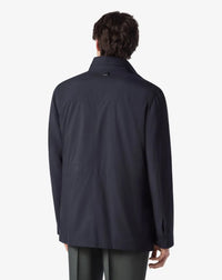 CORNELIANI NYLON FIELD COAT - NAVY