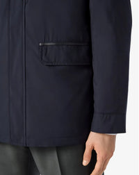 CORNELIANI NYLON FIELD COAT - NAVY