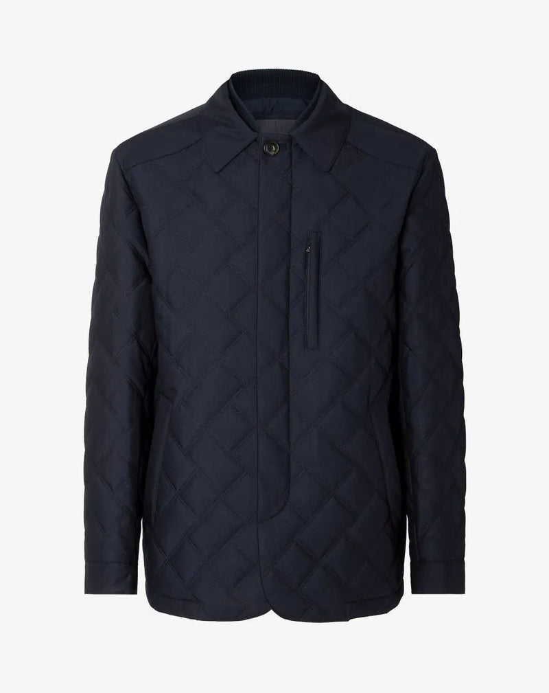 CORNELIANI QUILTED JACKET - NAVY