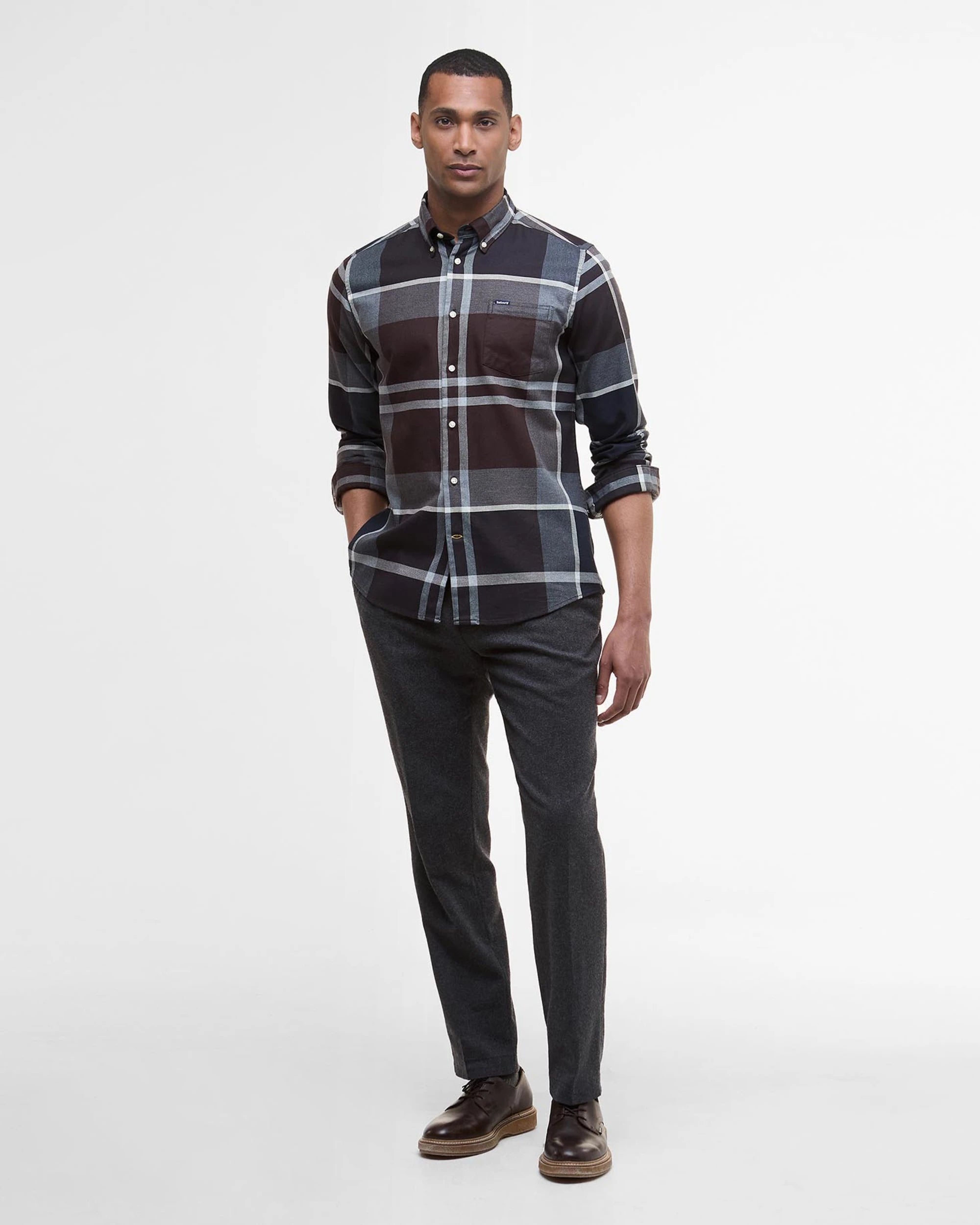 BARBOUR DUNOON TAILORED MEN'S SHIRT - MIDNIGHT OAK TARTAN