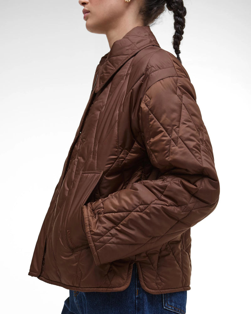 BARBOUR BERNADETTE WOMEN'S QUILTED JACKET - VICUNA/HESSIAN TARTAN