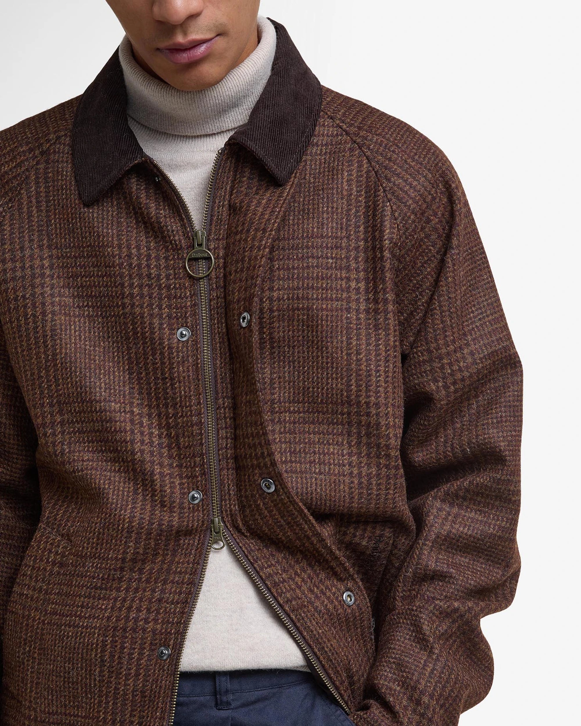 BARBOUR TRACKER WOOL MEN'S JACKET - BROWN