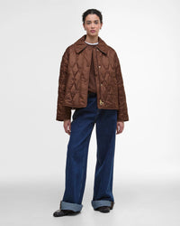 BARBOUR BERNADETTE WOMEN'S QUILTED JACKET - VICUNA/HESSIAN TARTAN