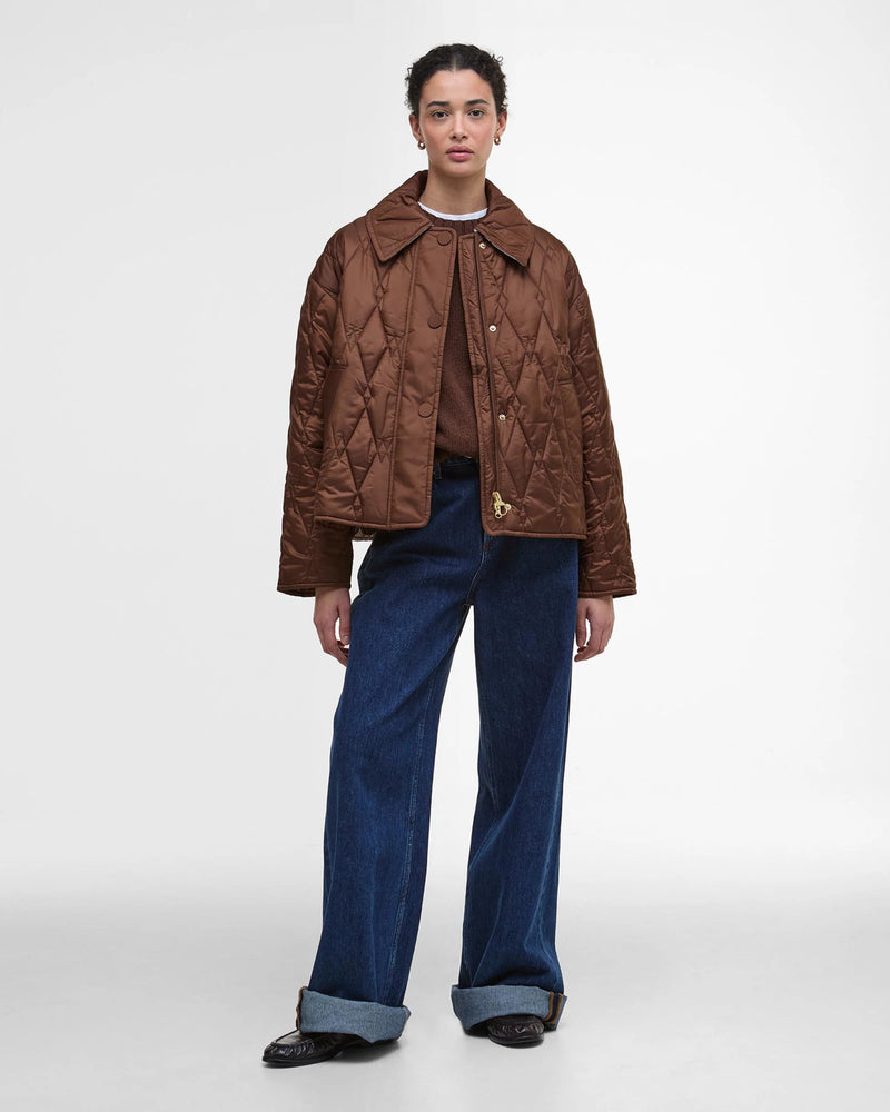 BARBOUR BERNADETTE WOMEN'S QUILTED JACKET - VICUNA/HESSIAN TARTAN