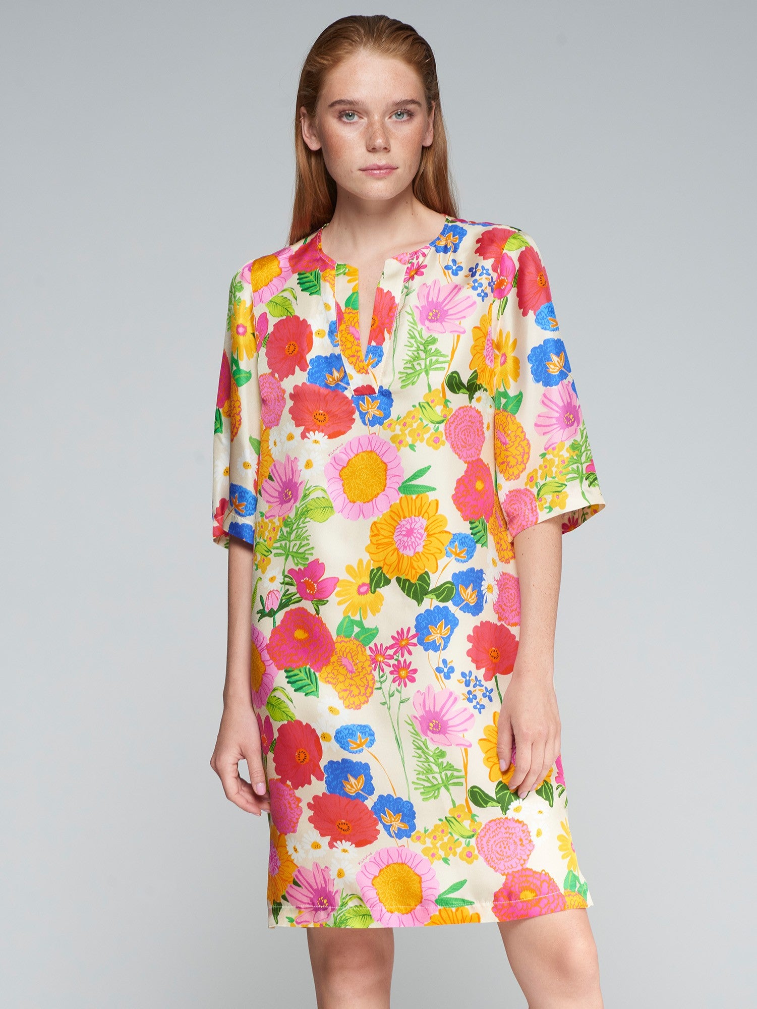 bright silk dress Claude Silk Dress