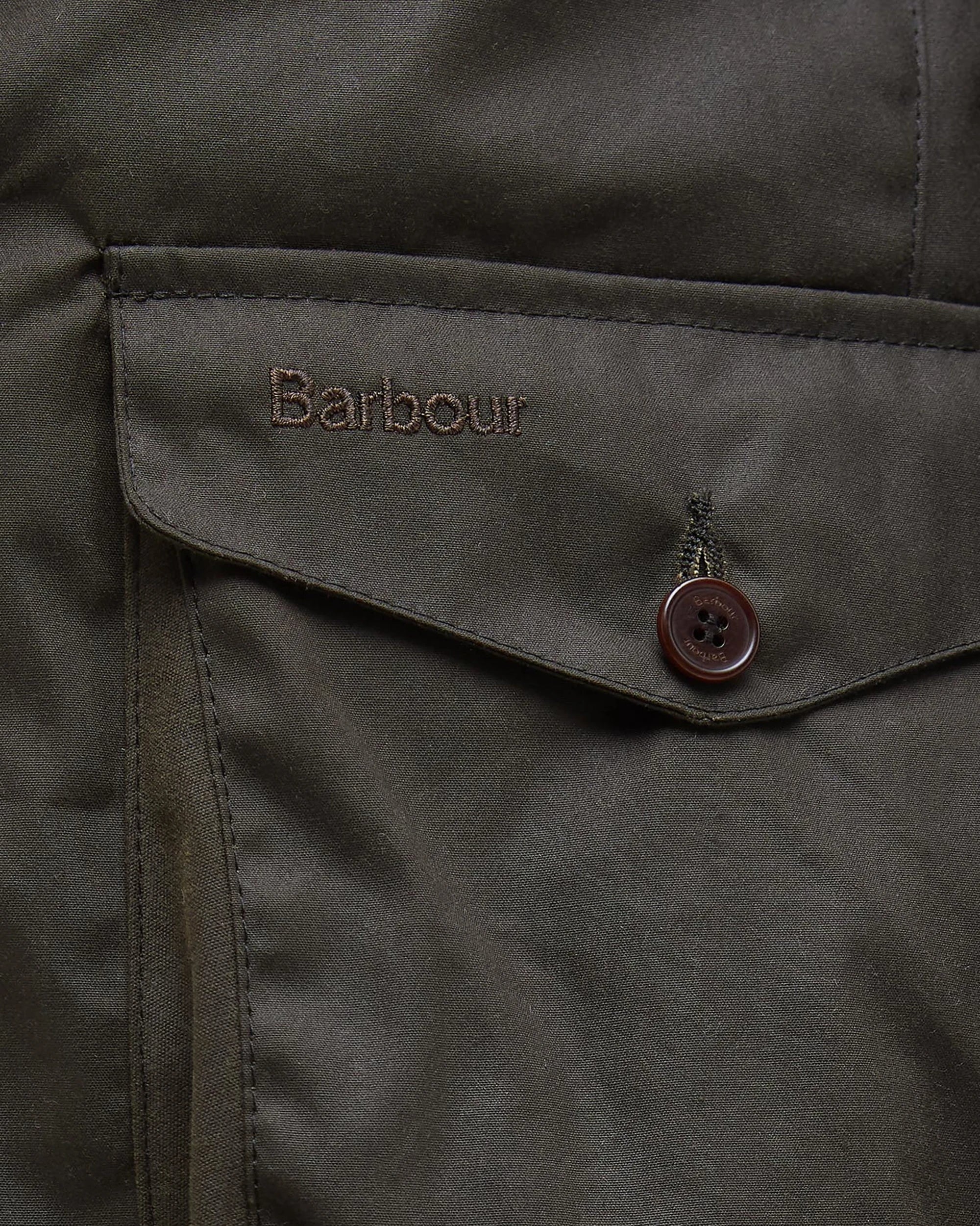 BARBOUR BEACON SPORTS WAX JACKET - OLIVE