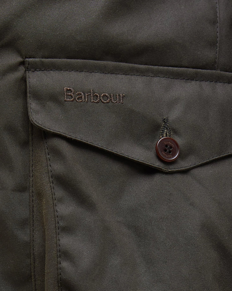 BARBOUR BEACON SPORTS WAX JACKET - OLIVE