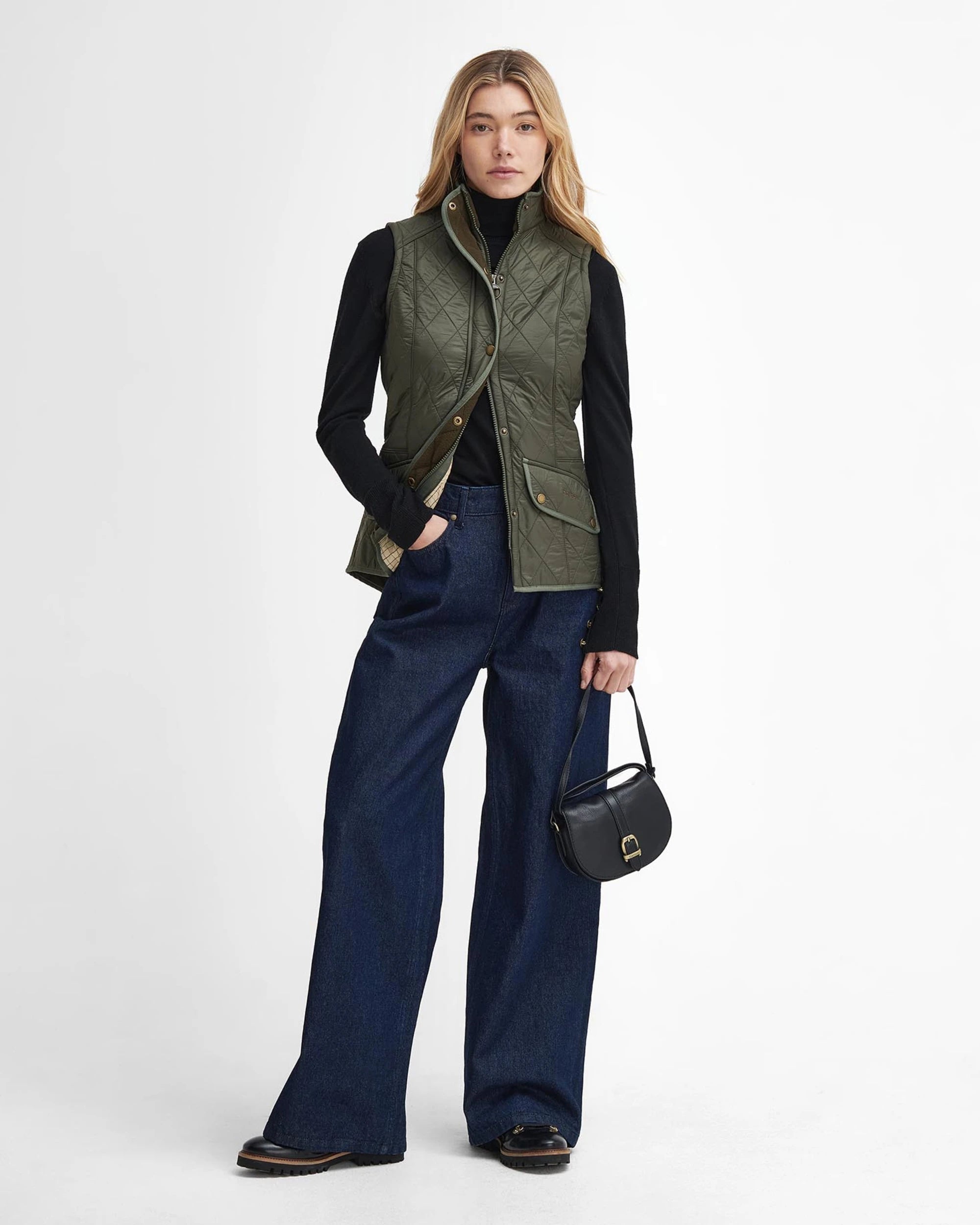 BARBOUR CAVALRY WOMEN'S QUILTED GILET - OLIVE