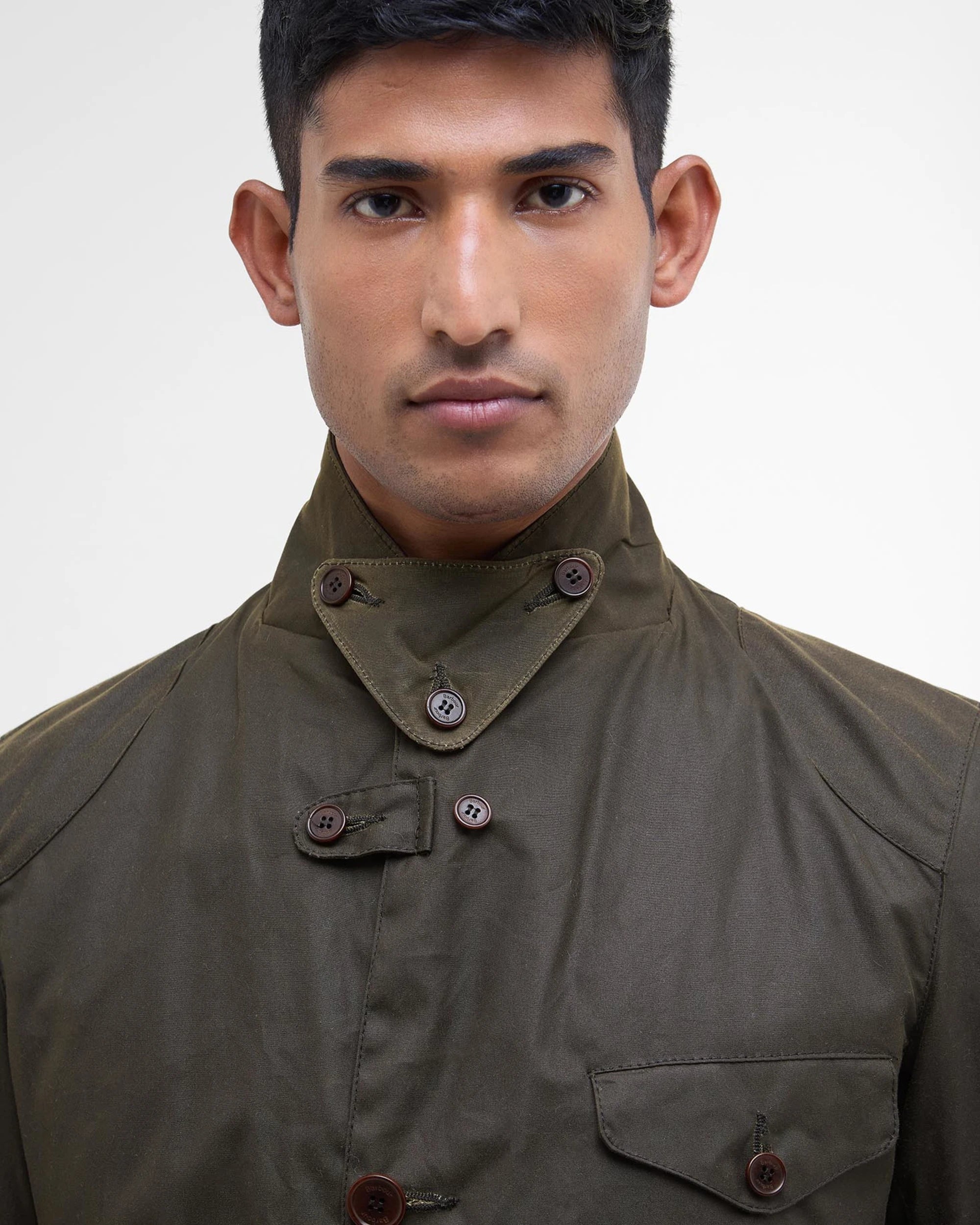 BARBOUR BEACON SPORTS WAX JACKET - OLIVE