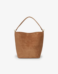 REMI/REID FEIGH SMALL FAUX SUEDE TOTE - CAMEL