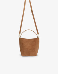 REMI/REID FEIGH SMALL FAUX SUEDE TOTE - CAMEL