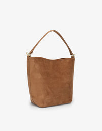 REMI/REID FEIGH SMALL FAUX SUEDE TOTE - CAMEL