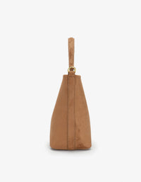 REMI/REID FEIGH SMALL FAUX SUEDE TOTE - CAMEL