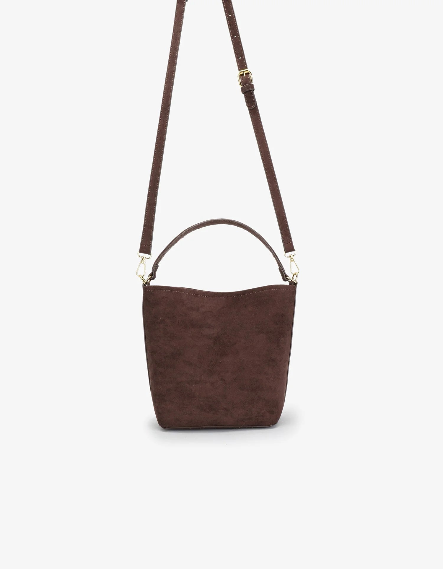 REMI/REID FEIGH SMALL FAUX SUEDE TOTE - CHOCOLATE