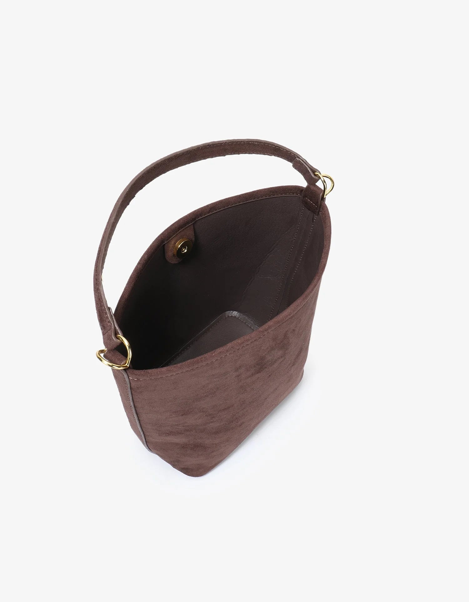 REMI/REID FEIGH SMALL FAUX SUEDE TOTE - CHOCOLATE