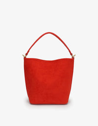 REMI/REID FEIGH SMALL FAUX SUEDE TOTE - RED