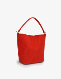 REMI/REID FEIGH SMALL FAUX SUEDE TOTE - RED