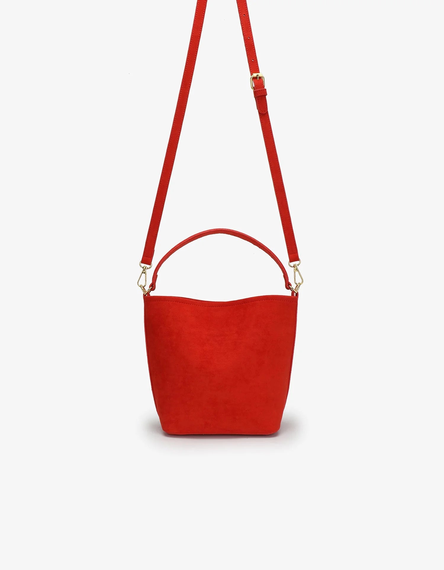 REMI/REID FEIGH SMALL FAUX SUEDE TOTE - RED