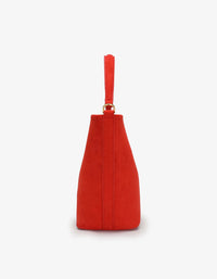 REMI/REID FEIGH SMALL FAUX SUEDE TOTE - RED