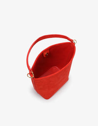 REMI/REID FEIGH SMALL FAUX SUEDE TOTE - RED
