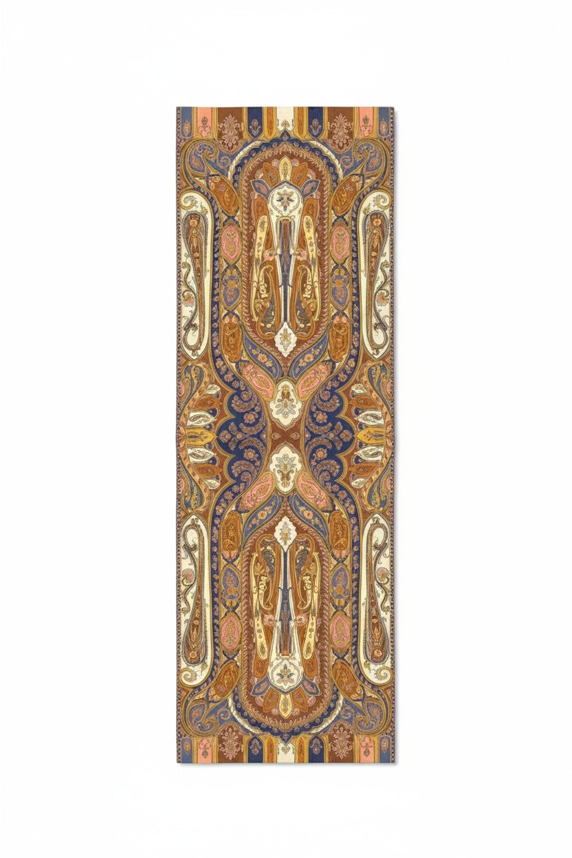 ETRO TOSCA CASHMERE/SILK SCARF - MULTICOLOR ON BLACK