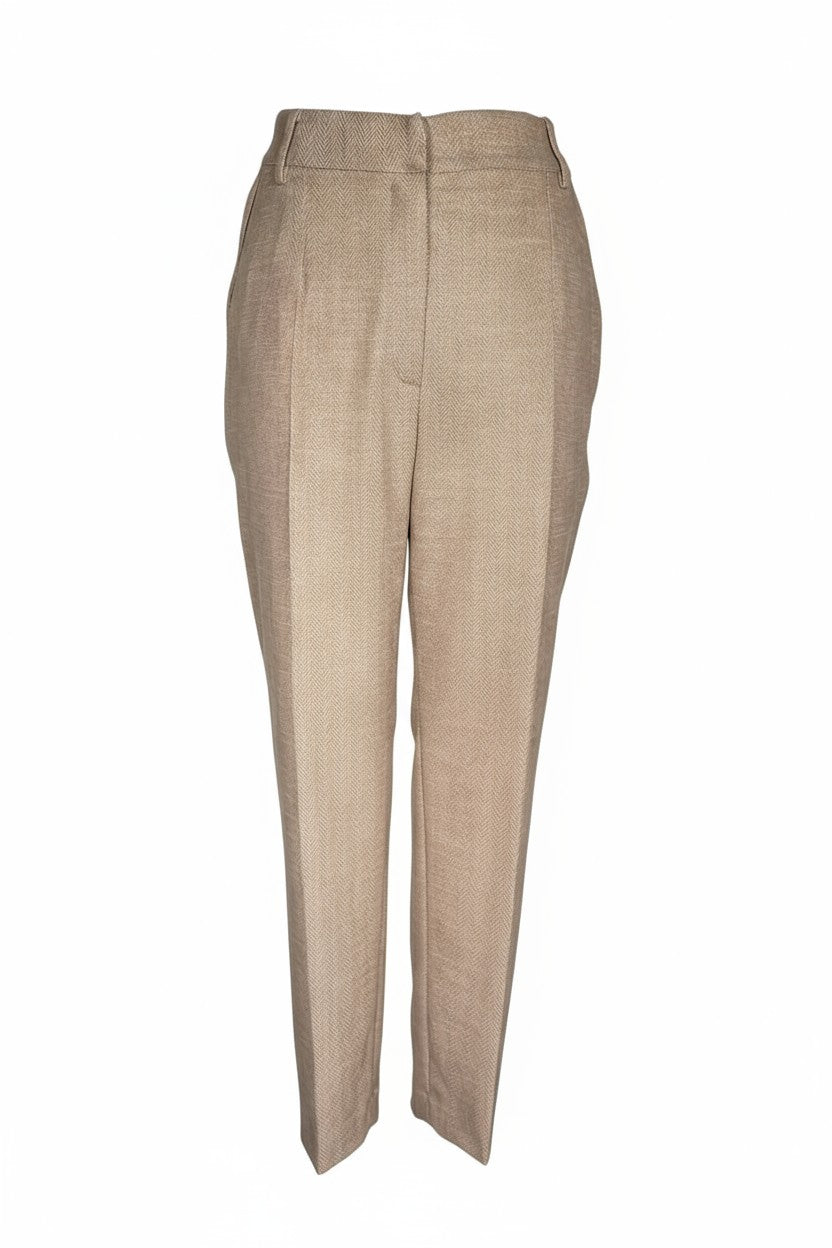 PUROTATTO TROUSER - TAN HERRINGBONE