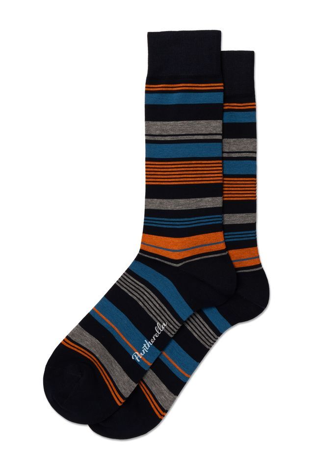 PANTHERELLA QUINN MEN'S COTTON FIL D'ECOSSE SOCK - NAVY