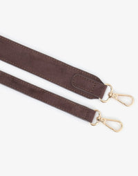 REMI/REID HOLLACE MINI WOVEN FAUX SUEDE TOTE BAG - CHOCOLATE