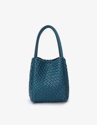 REMI/REID HOLLACE MINI WOVEN TOTE BAG - TEAL