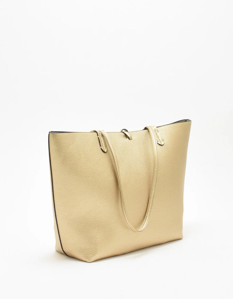 REMI/REID DEPARTURE REVERSIBLE TOTE BAG - PLATINUM/SILVER