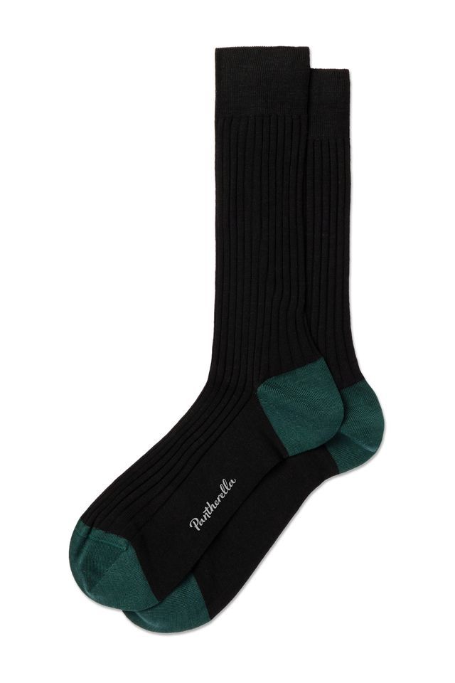 PANTHERELLA STRATFORD MEN'S WOOL SOCK - BLACK
