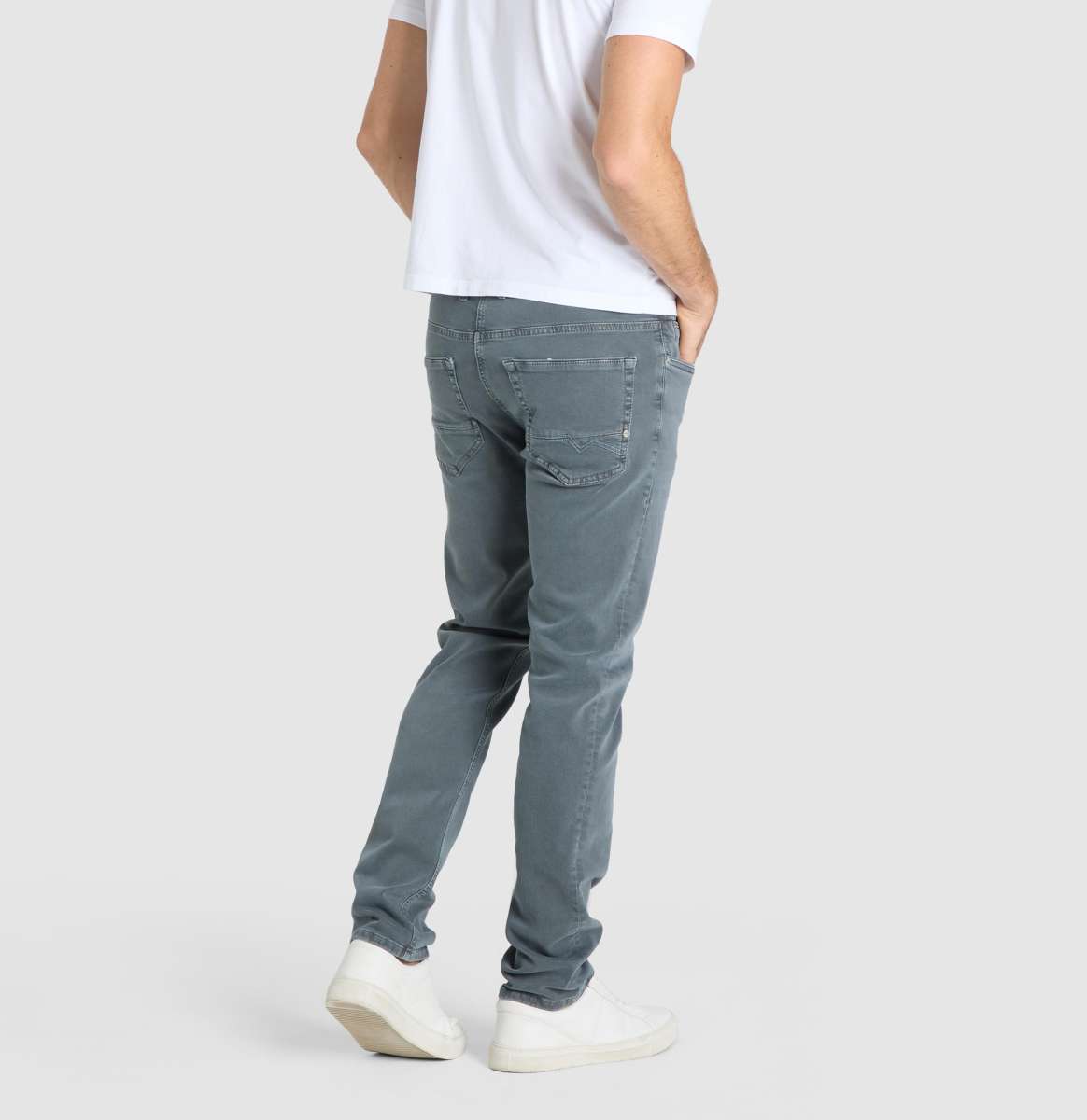 MAC MEN'S ARNE PIPE DENIMFLEXX PANT - SLATE BLUE