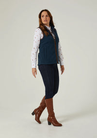 ALAN PAINE WOMEN'S AYLSHAM FLEECE VEST - BLUE STEEL