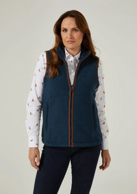 ALAN PAINE WOMEN'S AYLSHAM FLEECE VEST - BLUE STEEL