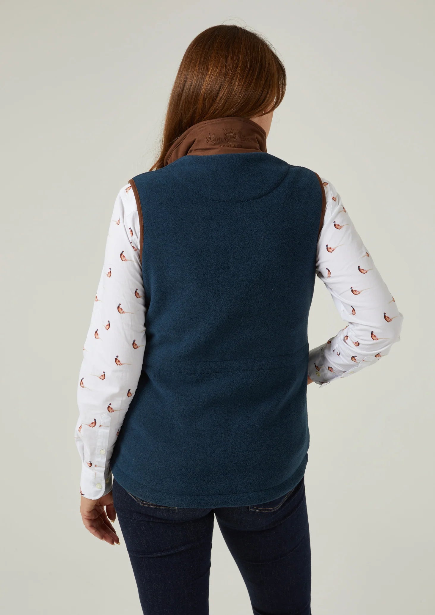 ALAN PAINE WOMEN'S AYLSHAM FLEECE VEST - BLUE STEEL