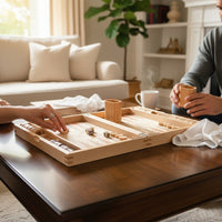 TIZO BURLWOOD BACKGAMMON SET