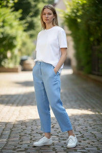 ROSSO 35 LINEN PANT - LIGHT BLUE