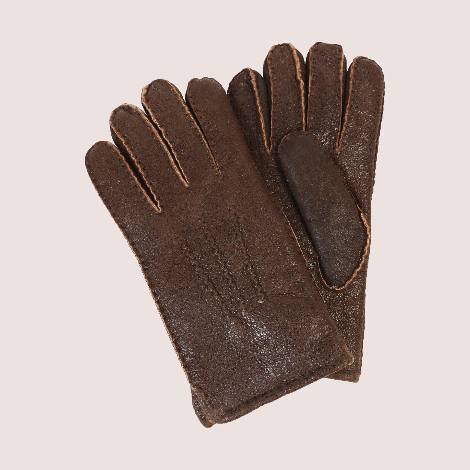 ASTON LEATHER - MEN'S SHEEPSKIN TOP-STITCHED GLOVES - RUGGED CASTANO