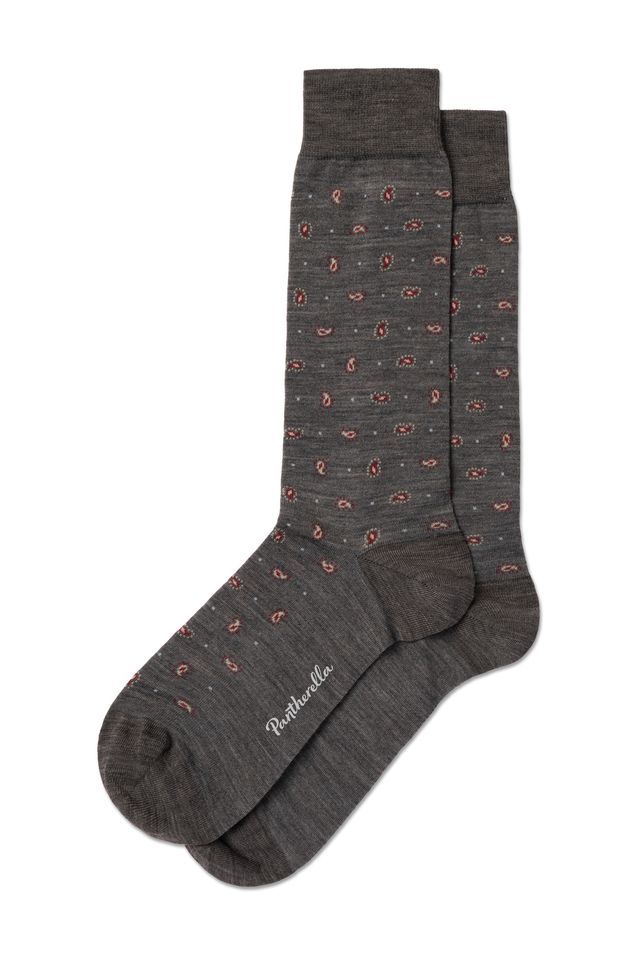 PANTHERELLA NAPIER MEN'S WOOL SOCK - MID GREY MIX