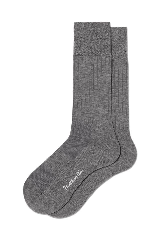 PANTHERELLA FINCHLEY MEN'S COTTON/WOOL SOCK - MID GREY MIX